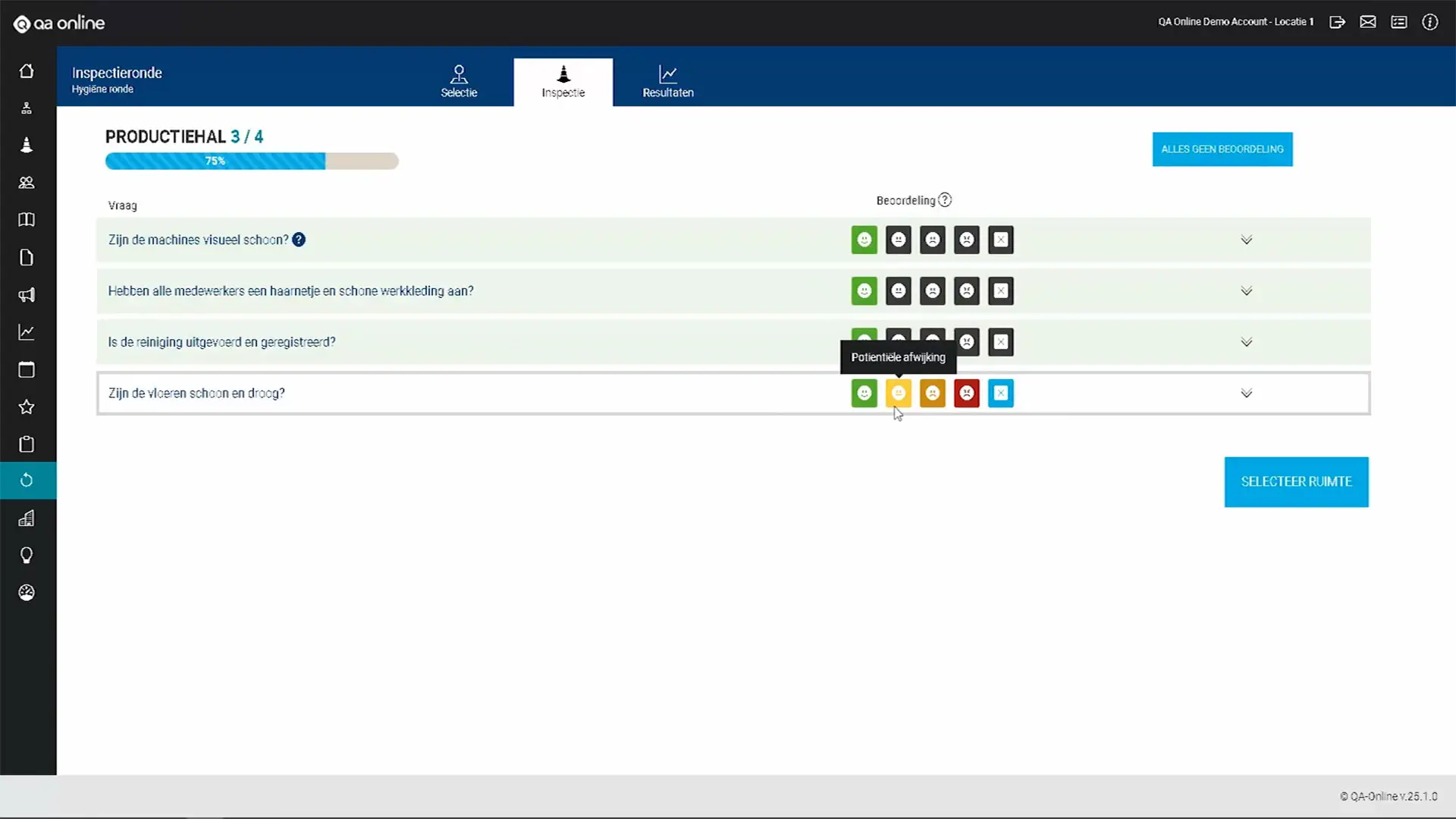 QA Online Inspectieronde